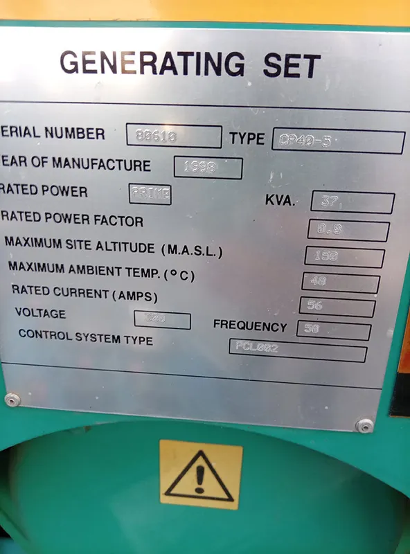 Used Cummins 37.5 kVA Diesel Generator - photograph 01